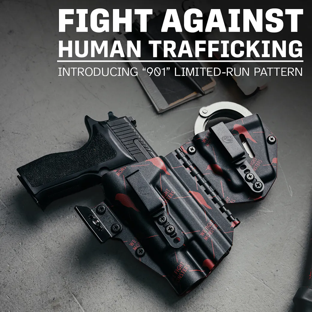 We Fight Monsters - 901 Limited Run Kydex on T.REX Sidecar with Handcuff Attachment