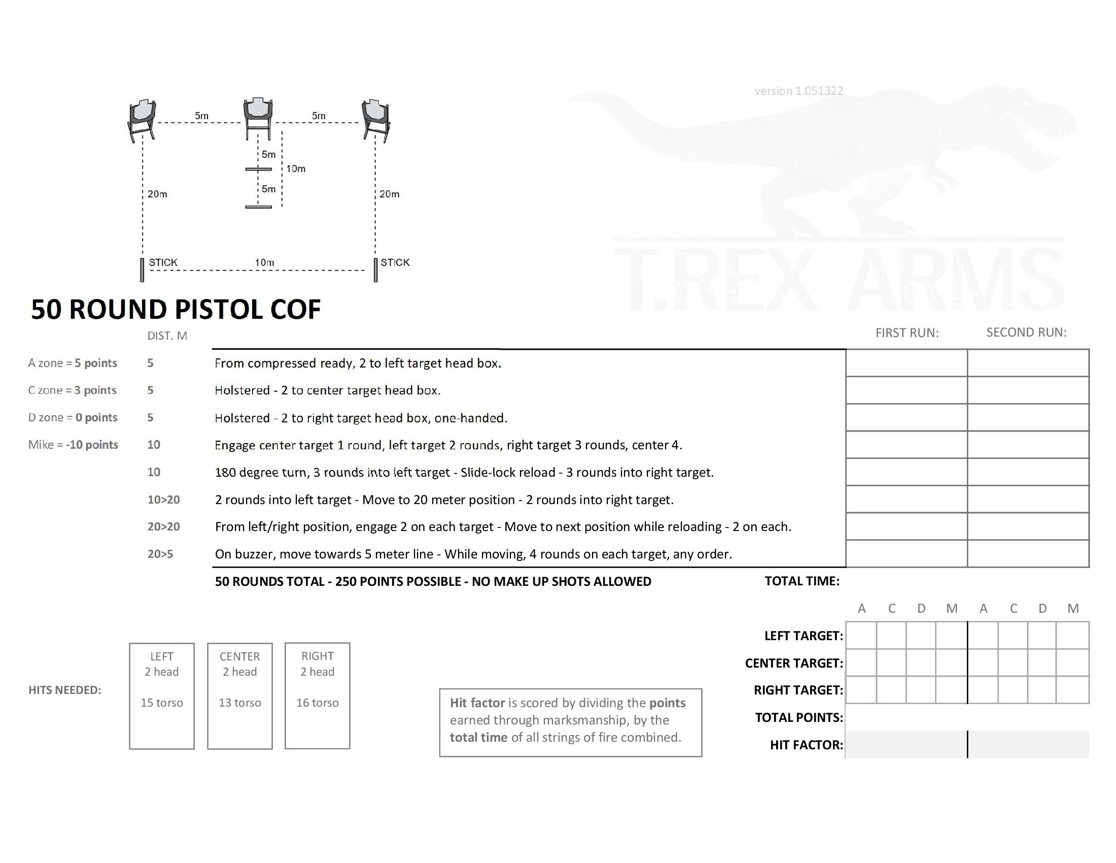 50 Round Pistol COF print-out