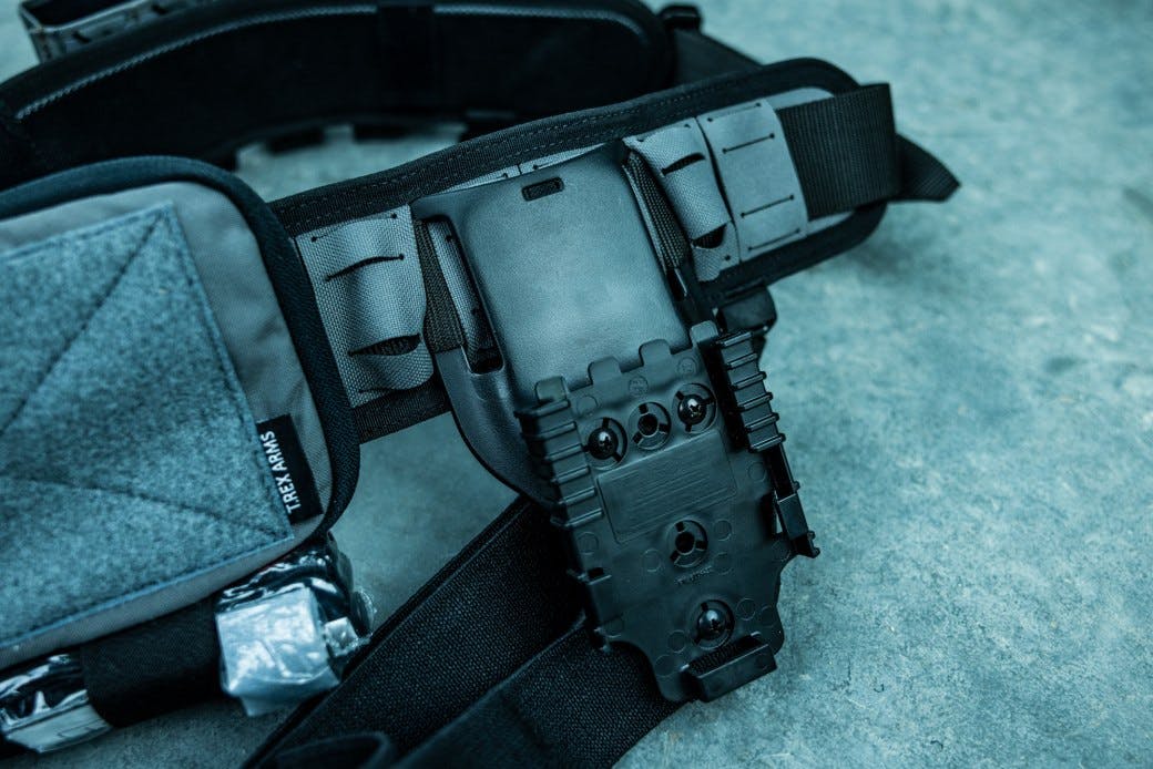 T.REX ARMS - At T.REX ARMS we LOVE the Safariland ALS series of holsters.  This is their secret squirrel model that fits optics, and I have it mounted  to a mid ride