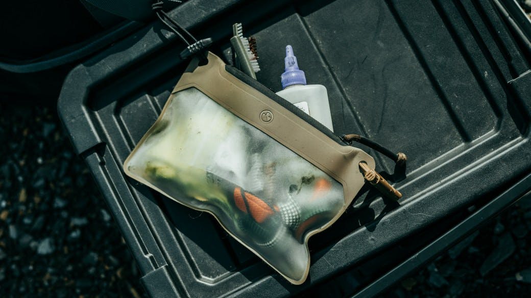 Magpul DAKA pouch being utilized as a portable cleaning kit