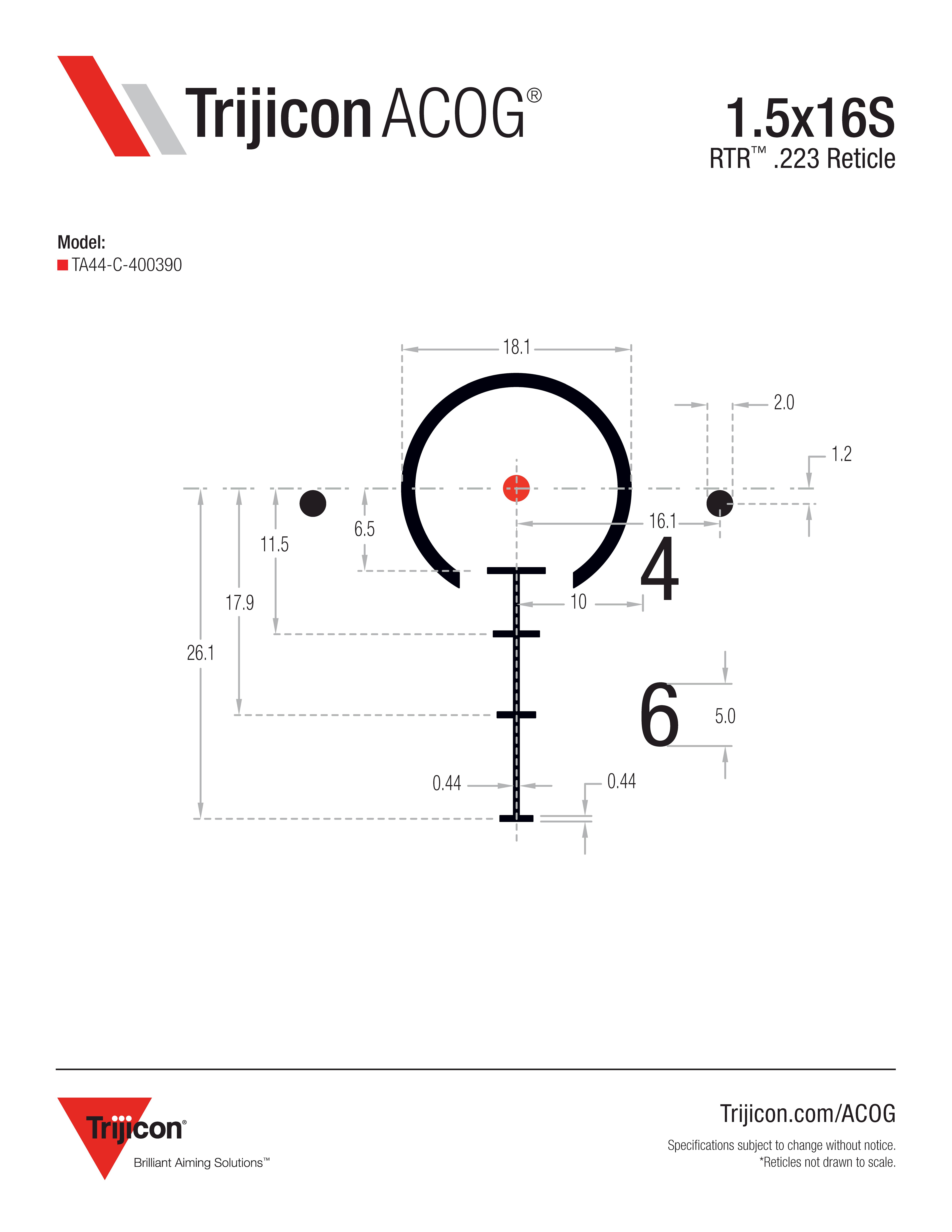 Trijicon ACOG TA44 – T.REX ARMS Trijicon ACOG TA44 – T.REX ARMS