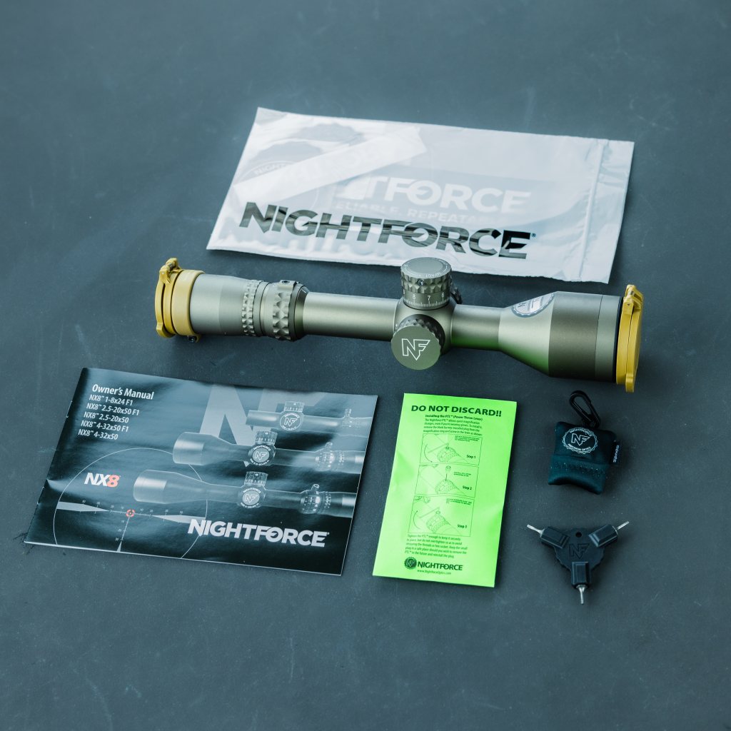 Nightforce nx8 2 5 20x50mm f1 t rex arms