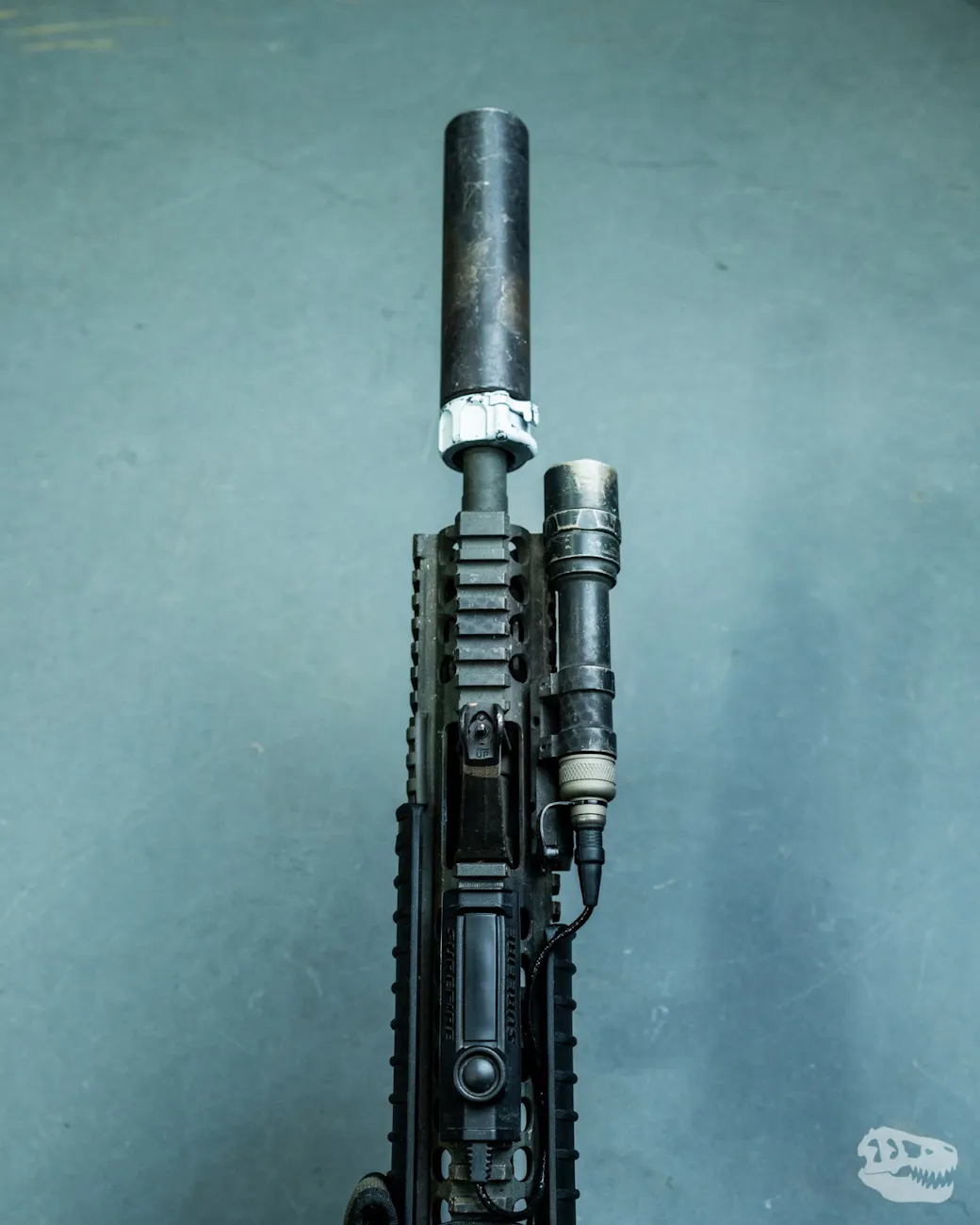 Fixed front sight post through optic
