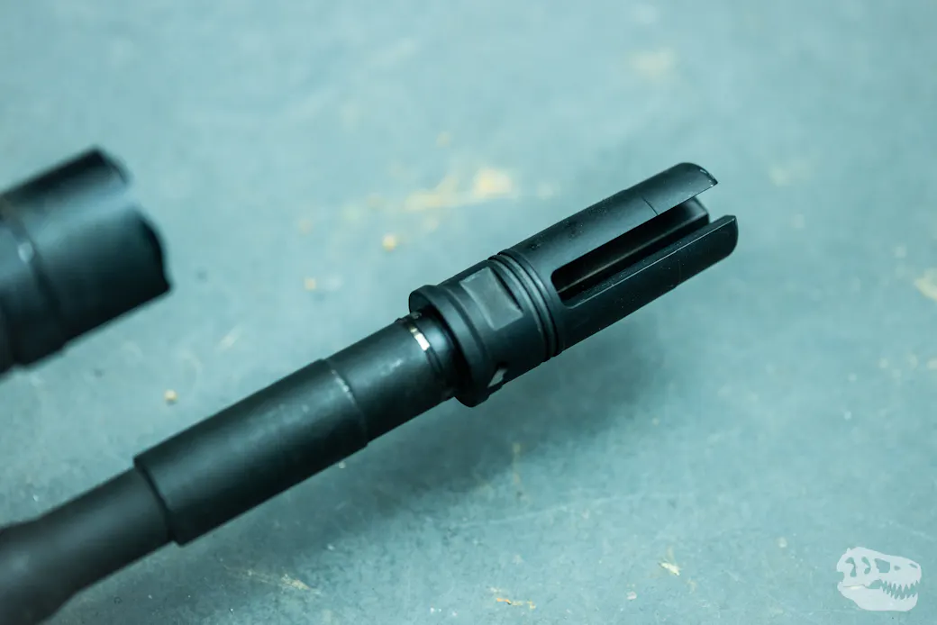 Muzzle device and barrel detail