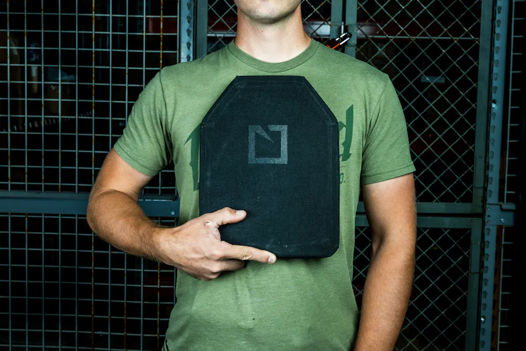 Body armor plate sizing example