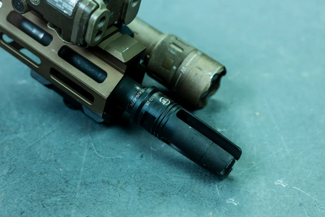 SureFire 3-prong flash hider on Criterion barrel