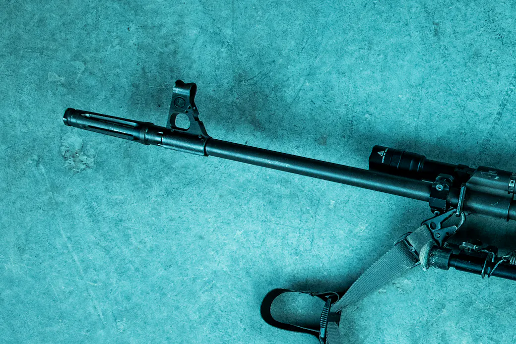 SVD flash hider on M91SR barrel