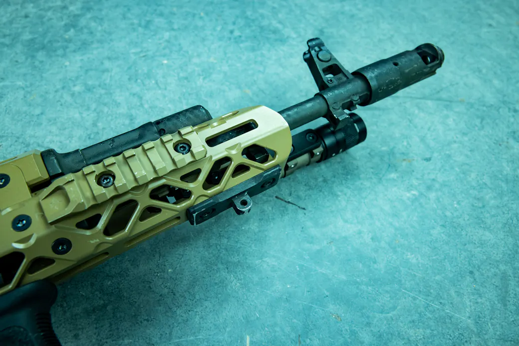 Bipod stud at 6 o'clock on KPYK handguard