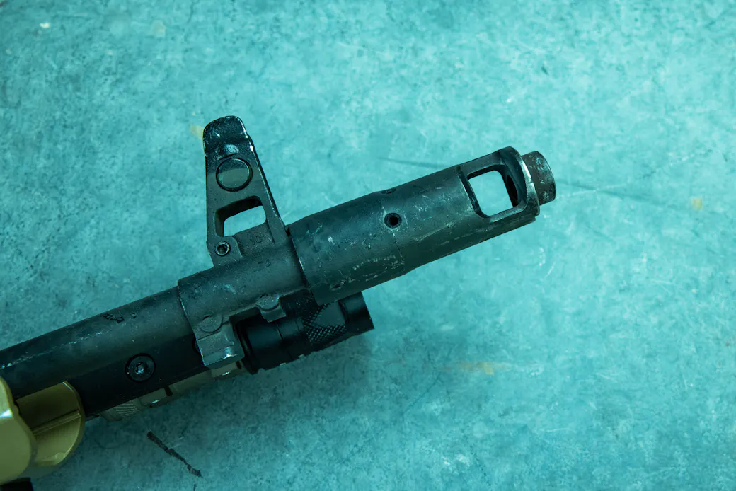 Stock muzzle brake on SLR104FR