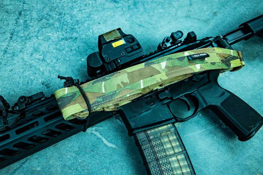 MCX with folded stock and sling stowed